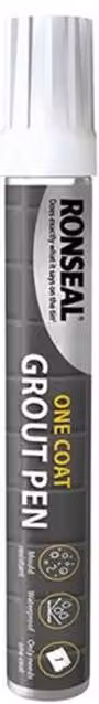 Ronseal One Coat Grout Pen in White, 15.6 ml – 2