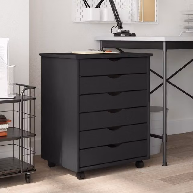 Berkfield Home Rolling Cabinet with Drawers in Moss Grey Solid Pine Wood – 1
