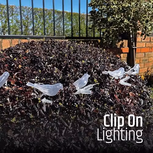 GardenKraft Solar Bird Outdoor String Lights with 10 Warm White LEDs, 3.8m Length – 4