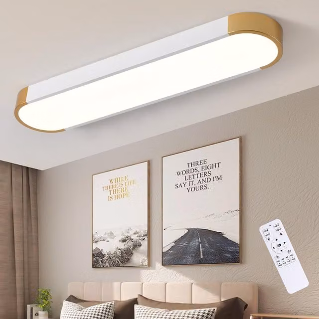 Garwarm Modern LED Ceiling Light in White with Remote Control and Dimmable Function