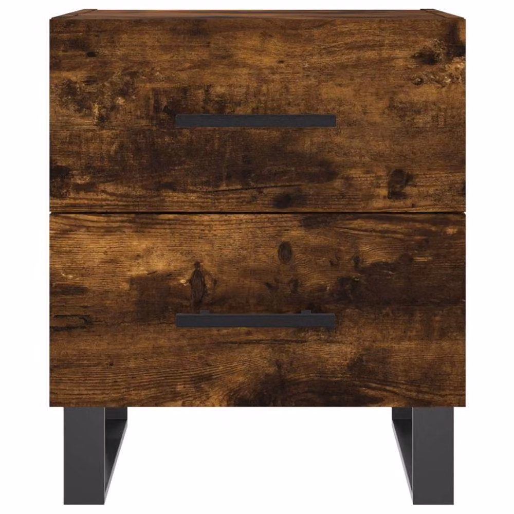 Berkfield Home Smoked Oak Bedside Cabinet, Brown, W/D/H: 40 x 35 x 47.5 cm – 4