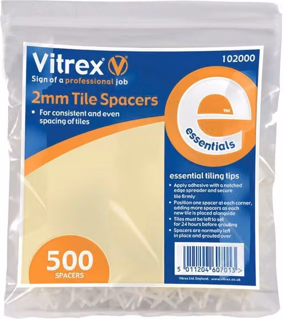 Vitrex Essential Tile Spacers in White and Multicolour – 1