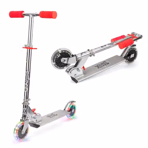 Xootz Red Foldable LED Light Up Scooter – 1