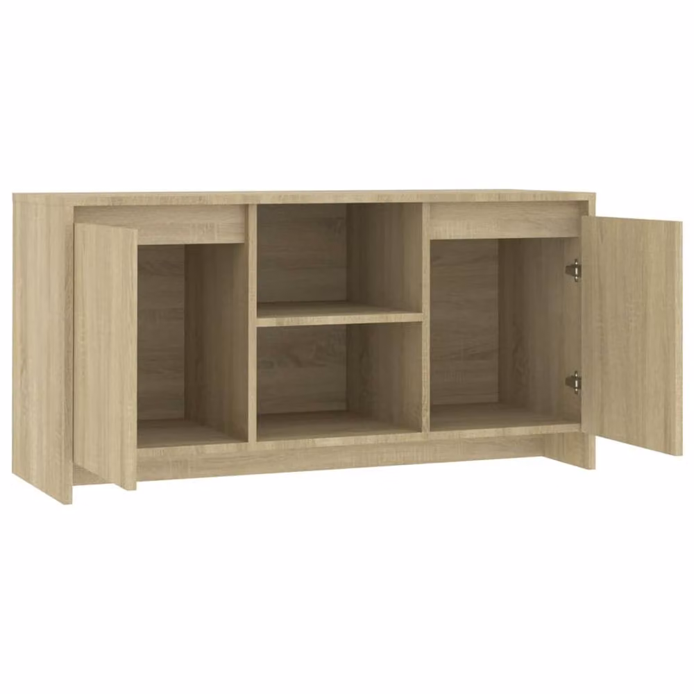 Berkfield Home TV Cabinet in Sonoma Oak, W: 102 cm, D: 37.5 cm, H: 52.5 cm – 3