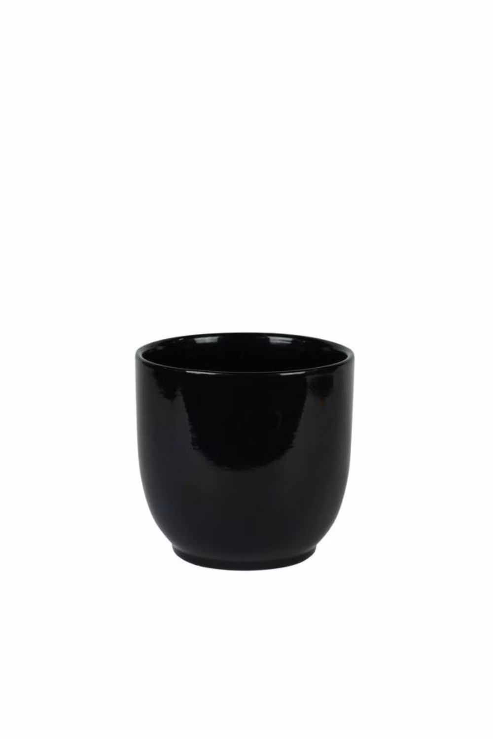 KDMD Glossy Black Ceramic Hortus Square Tabletop Pot, 2 Pack, W/D/H: 15.5 x 15.5 x 15 cm – 2