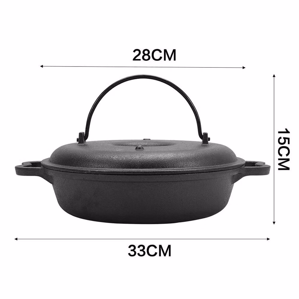 KORVIXA Black Cast Iron Roasted Sweet Potato Pot, 28 cm – 2