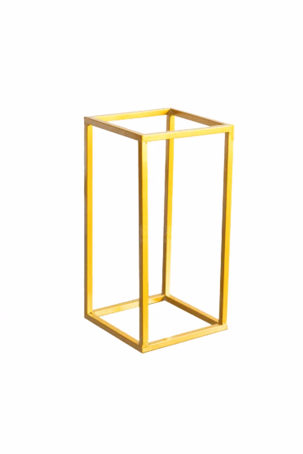 Garden Sanctuary Metal Column Flower Stand in Gold – 3