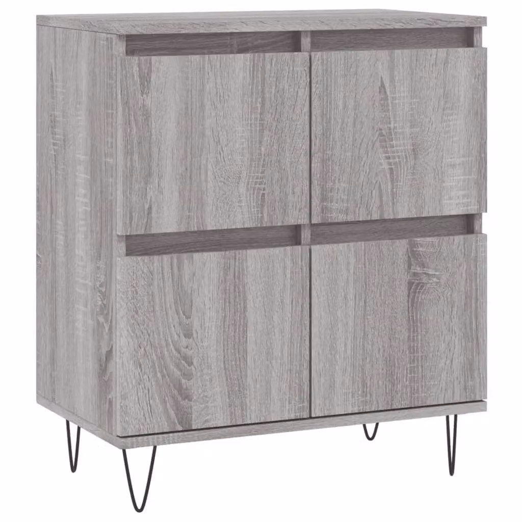 Berkfield Home 3-Piece Sideboard Set in Grey Sonoma Matt Engineered Wood – 3