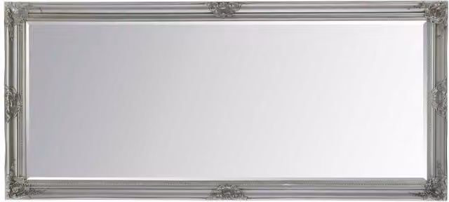 Avon Silver Full Length Leaner Decorated Dress Wall Mirror in Grey