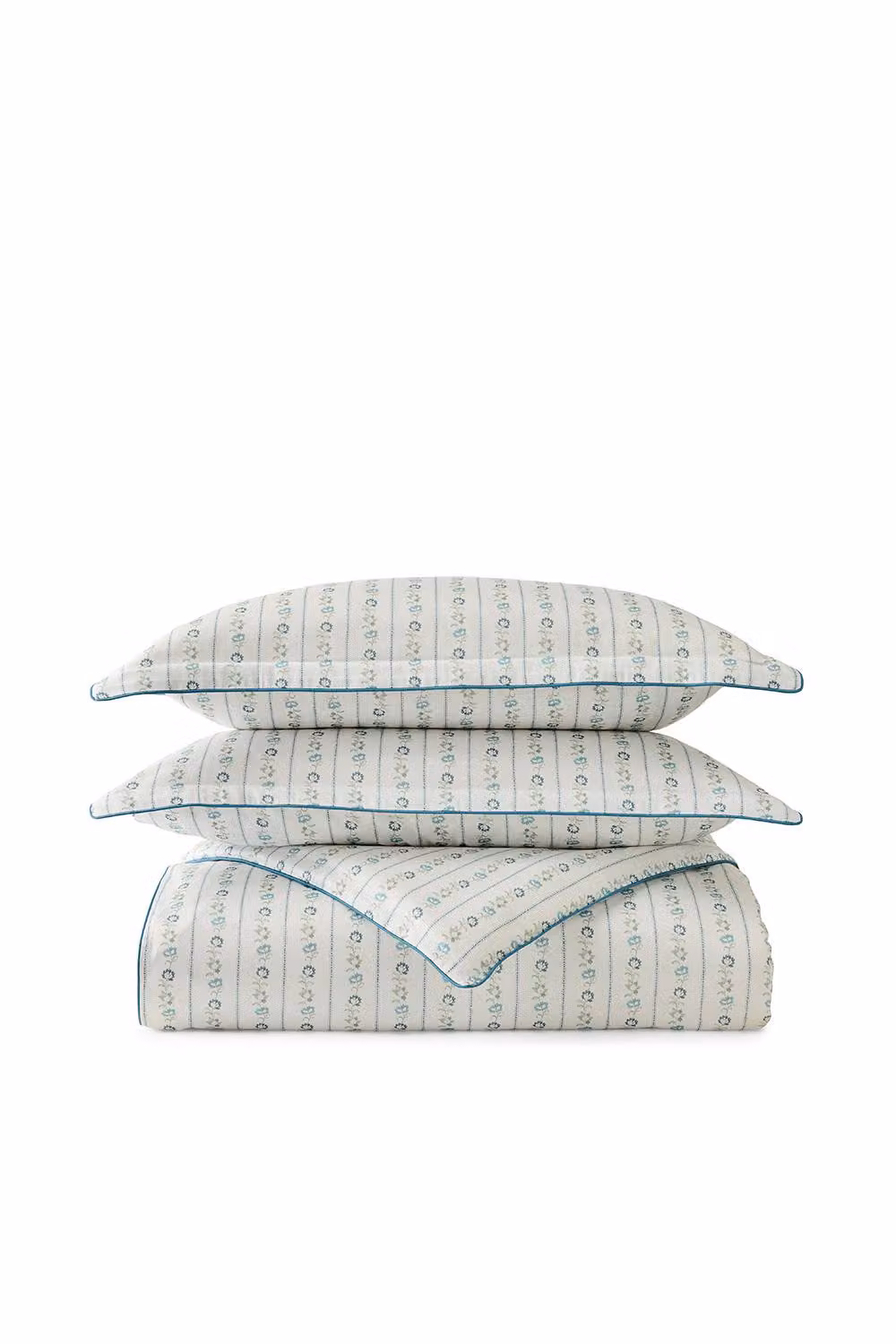 Christy Rosamund Floral Cotton Mako Satin Duvet Cover Set in White, W: 140 cm, H: 200 cm – 2