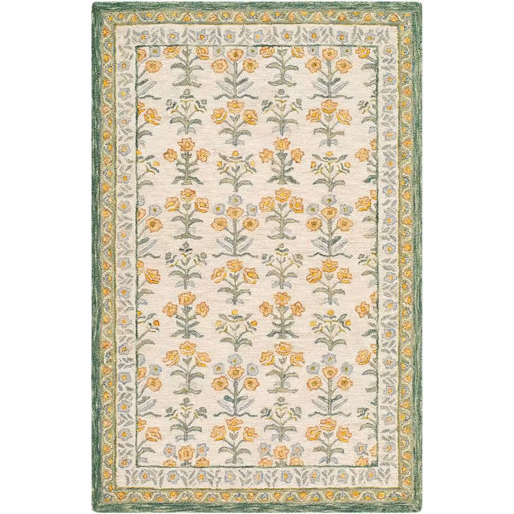 Livabliss Fairfax Hand Tufted Wool Floral Rug in Beige and Multicolour, W: 200 cm, D: 275 cm – 2