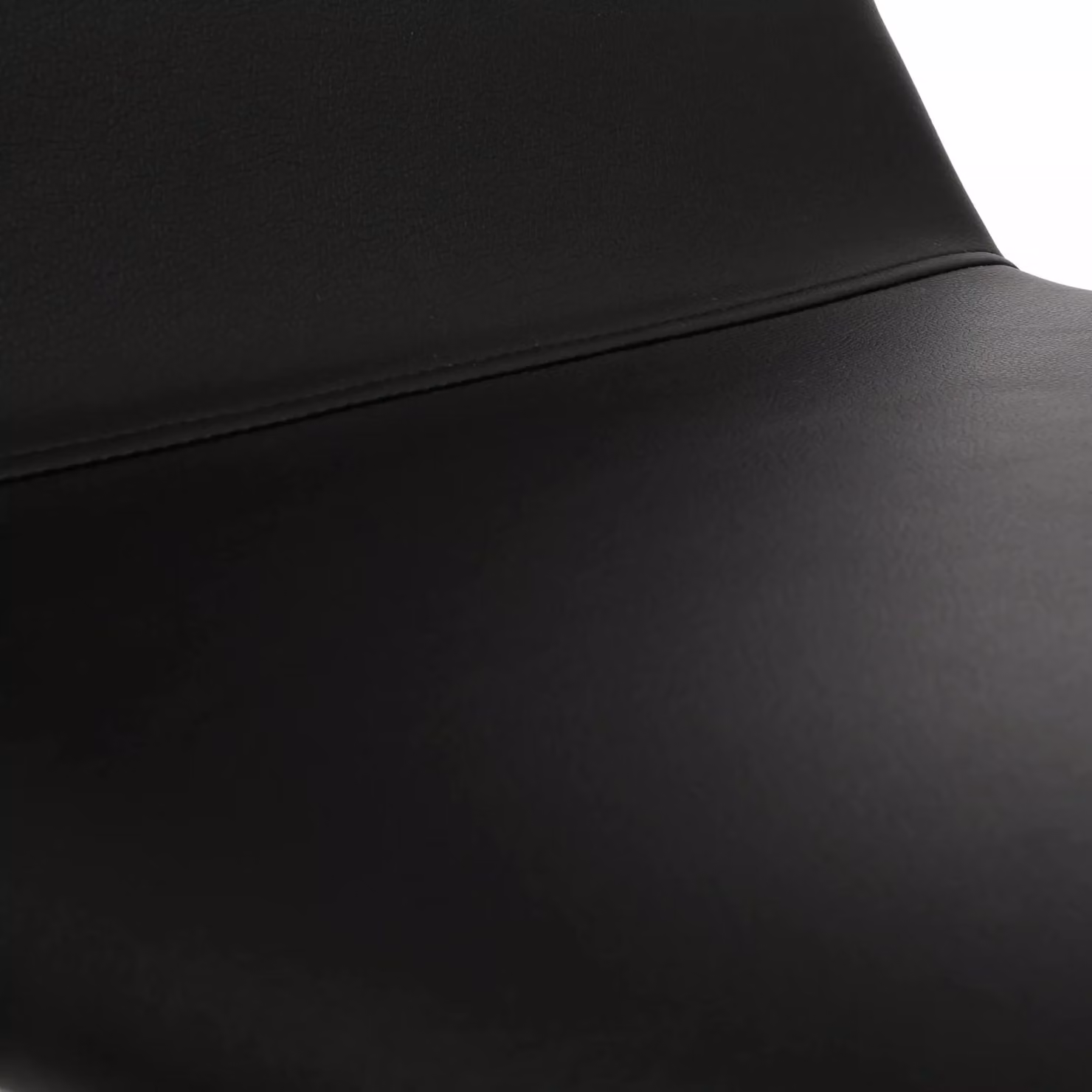 Interiors by Premier Orsina Black Synthetic Leather Dining Chair with White Wood Legs – 4
