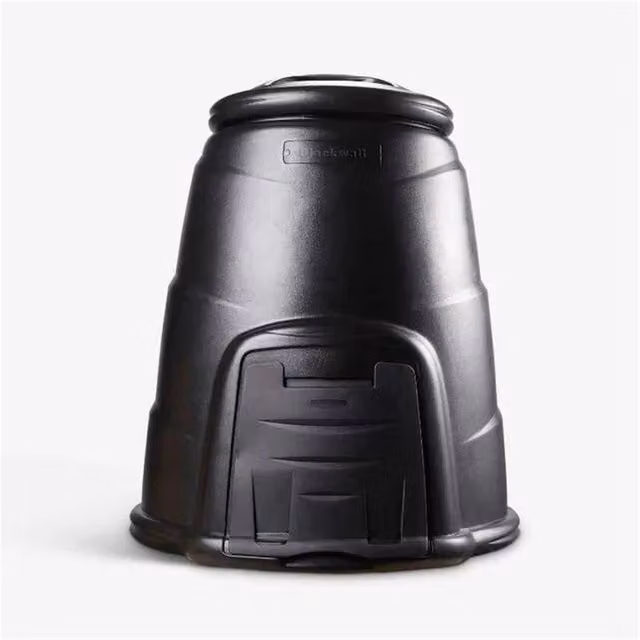 Nordara Black Plastic Compost Bin with Flip Lid