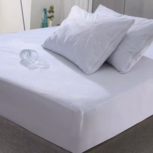 Marco Paul Waterproof and Breathable Mattress Protector Sheet, White, W/D/H: 120 x 200 cm