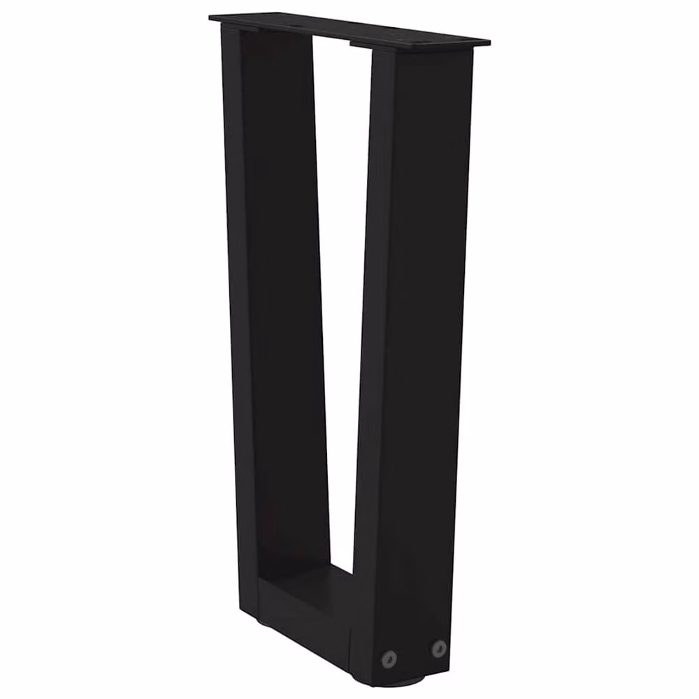 Berkfield Home V-Shape Dining Table Legs, 2 Piece Set, Black Steel, W: 28 cm, H: 42-43.3 cm – 3
