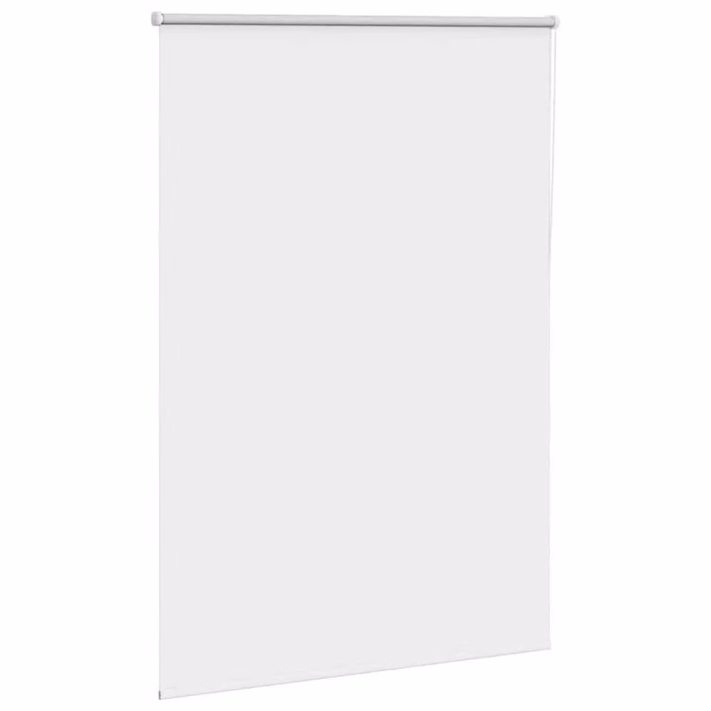 Berkfield Home White Blackout Roller Blind, Thermal Insulating Polyester, W: 110 cm, H: 130 cm