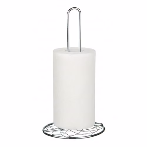 Premier Housewares Silver Metal Kitchen Roll Holder, H29 x W15 x L15 cm