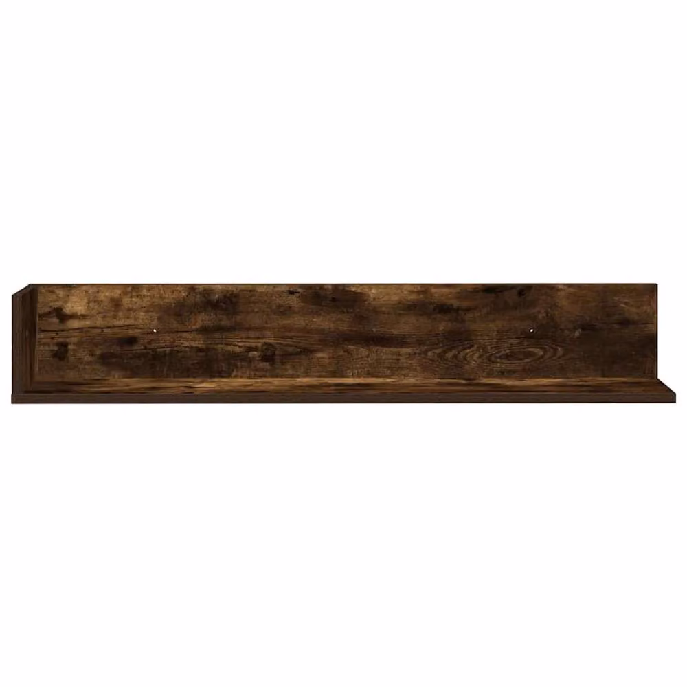 Berkfield Home Wall Mounted Shelves, 2 Pack, Smoked Oak Brown, W/D/H: 100 x 16.5 x 16.5 cm – 4