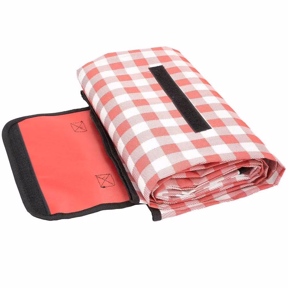 Pelle & Sol Foldable Waterproof Picnic Blanket in Blue and Red – 7