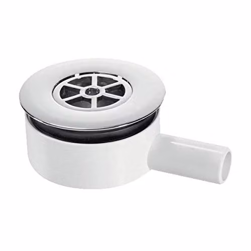 McAlpine Pumped Shower Waste with 22mm Plain Tail Outlet, White