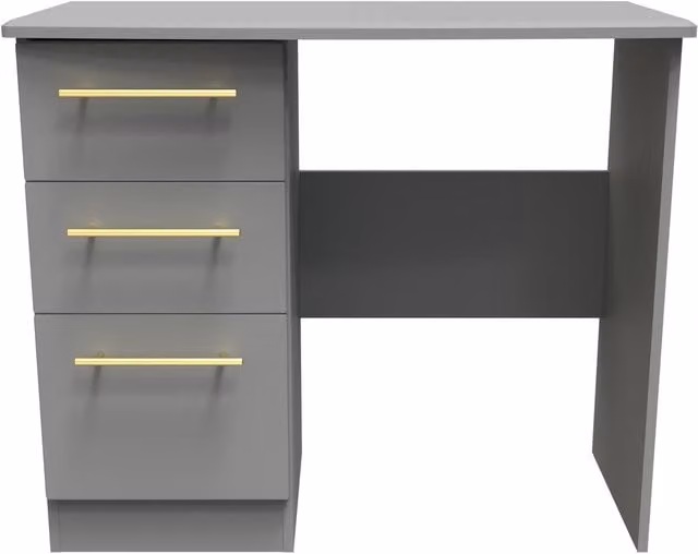 2 U Helmsley Ready Assembled Vanity in Dark Grey and Gold