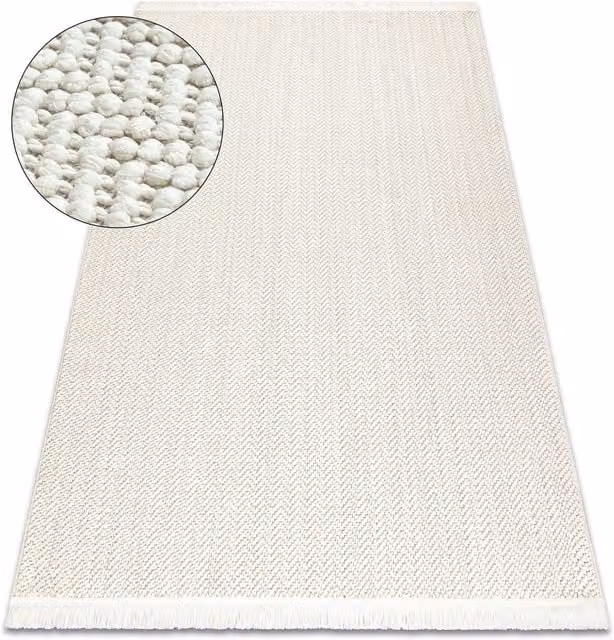 RugsX Nano Rug in White, W/D: 140 x 190 cm