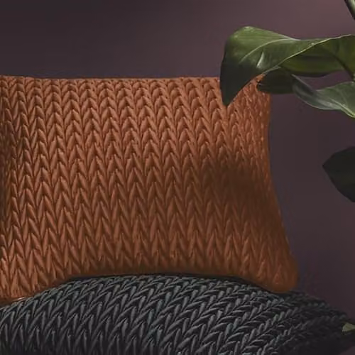 House of Llewelyn-Bowen Amory Luxe Velvet Filled Cushion in Bronze, W/D/H: 43 x 43 x 43 cm – 3