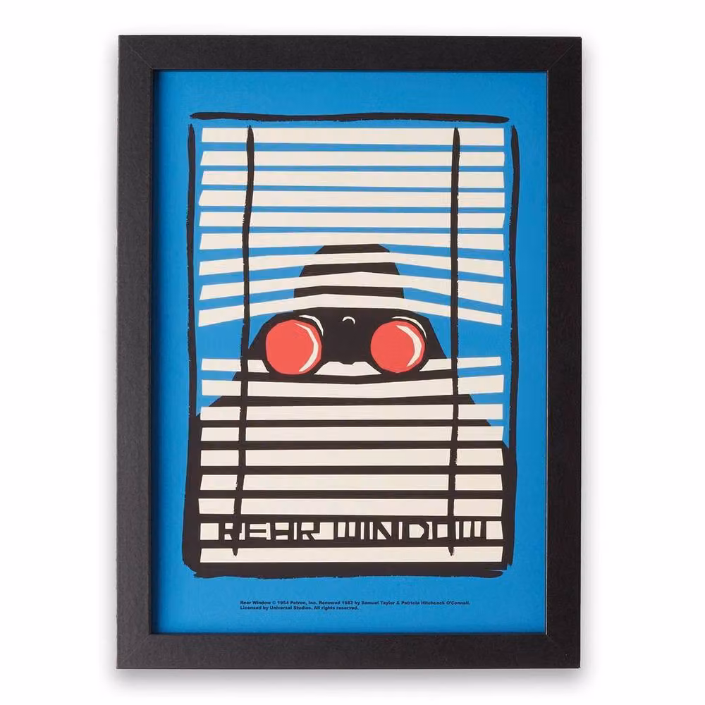 Alfred Hitchcock Rear Window Multicolour Giclee Art Print, A2 – 2