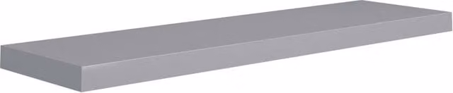 Berkfield Home Grey Floating Wall Shelf, W: 90 cm, D: 23.5 cm, H: 3.8 cm