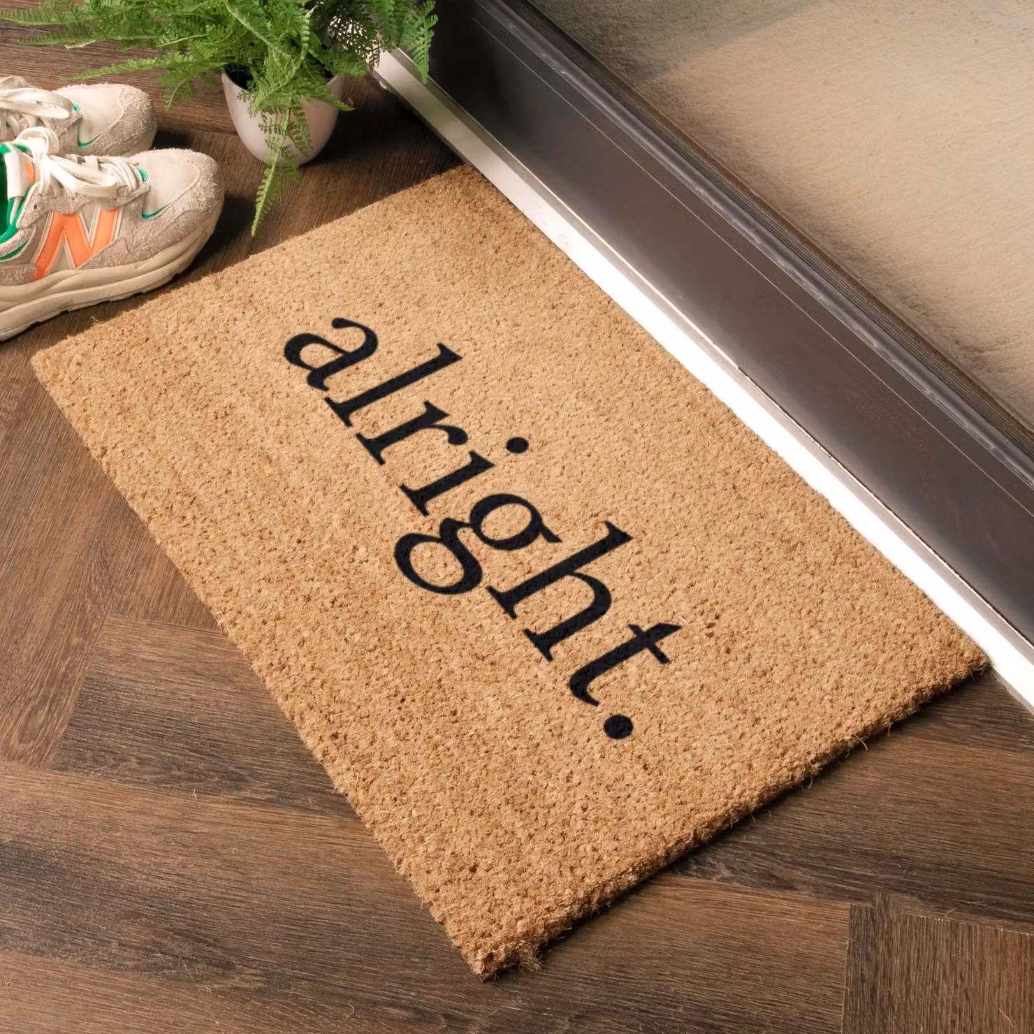 Artsy Mats Alright Slang Text Doormat in Black and Brown, W/D: 60 x 40 cm – 2