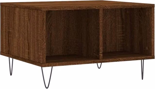 Berkfield Home Modern Brown Oak Coffee Table, W/D/H: 60 x 50 x 36.5 cm – 1