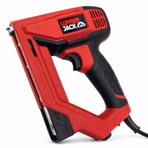 Lumberjack 2 in 1 Electric Brad Nailer and Stapler Gun in Red – 2