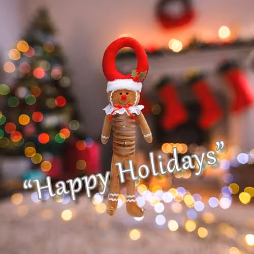 VFM e-Store Christmas Gingerbread Hanging Decoration, Red and Multicolour, H 57 cm x W 23 cm – 4