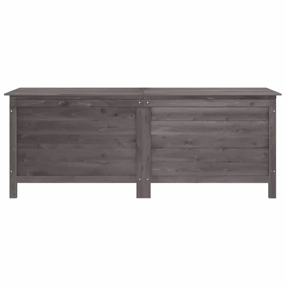 Berkfield Home Garden Storage Box in Anthracite Grey, Solid Wood Fir, W/D/H: 150 x 50 x 56.5 cm – 3