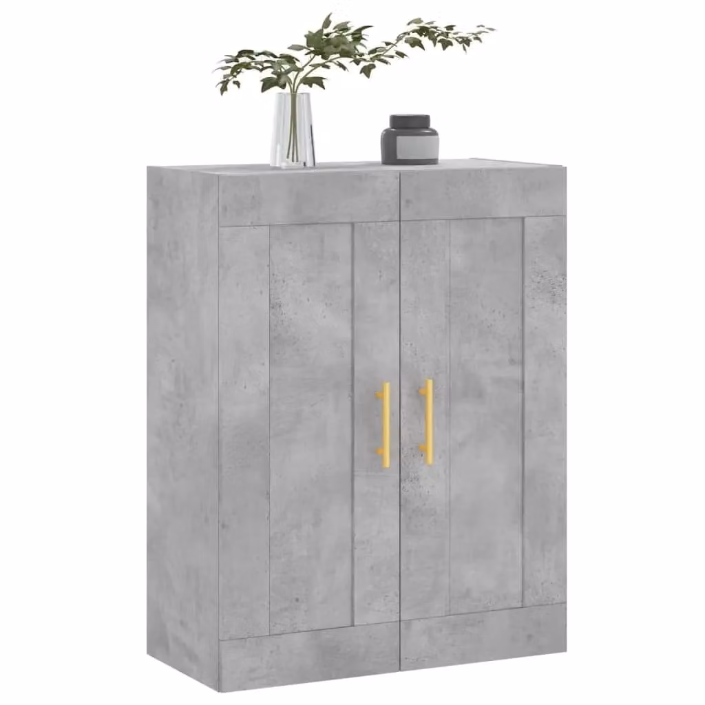 Berkfield Home Wall Mounted Modern Cabinet in Grey, W/D/H: 69.5 x 34 x 90 cm – 2