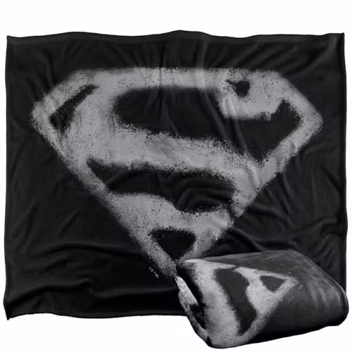 Warner Bros. Superman Shield 2010 Super Soft Fleece Throw Blanket, Multicolour, W: 127.0 cm, D: 152.4 cm, H: 152.0 cm – 1