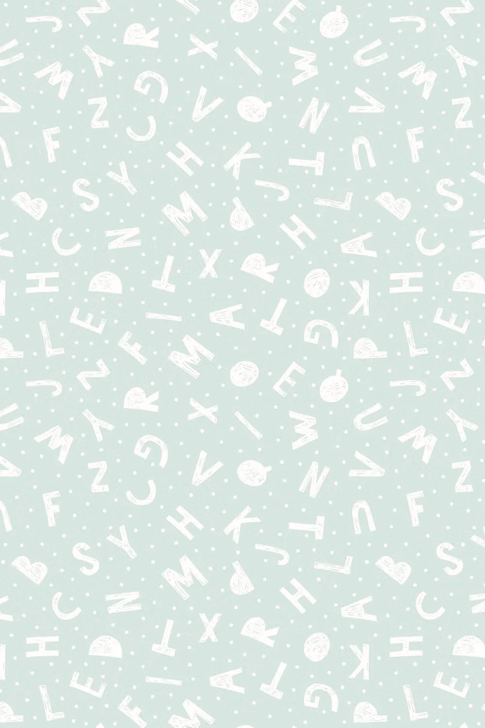 Hoopla Walls Alphabet Jumble Matt Wallpaper in Blue, 10m Roll – 2