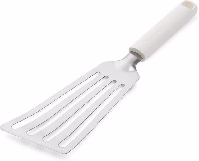 KitchenAid Flex Turner Heat Resistant Rectangular Stainless Steel Cooking Utensil in White