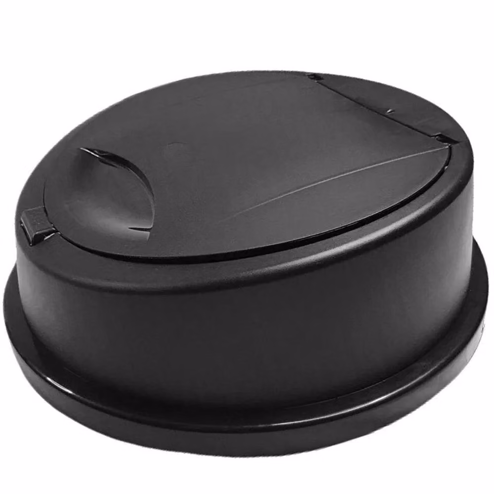 TONTARELLI 50L Black Touch Top Plastic Rubbish Bin, W: 39.0 cm, D: 39.0 cm, H: 66.5 cm – 3