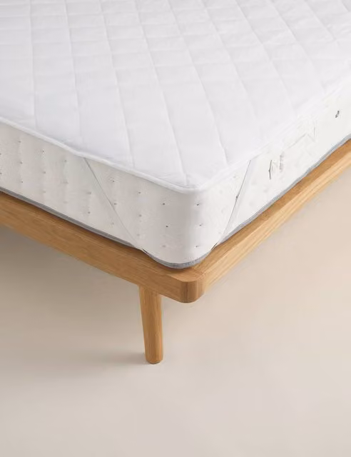 M&S Simply Protect White Polyester Mattress Protector W/D/H: 180 x 200 cm