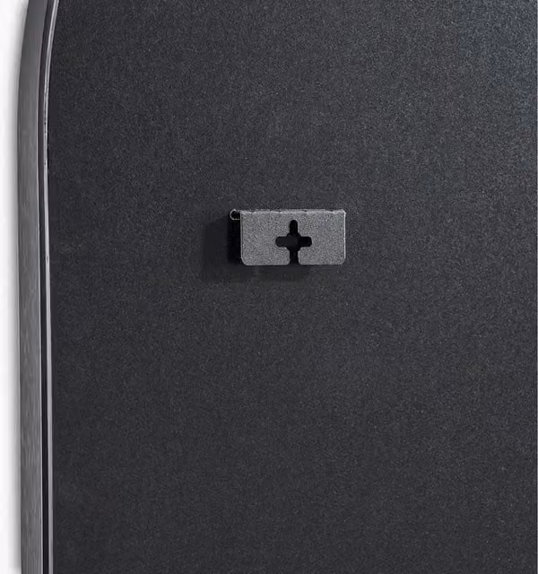 FurnitureboxUK Charlie Metal Large Arch Mantel Mirror, Black, W: 110 cm, H: 70 cm