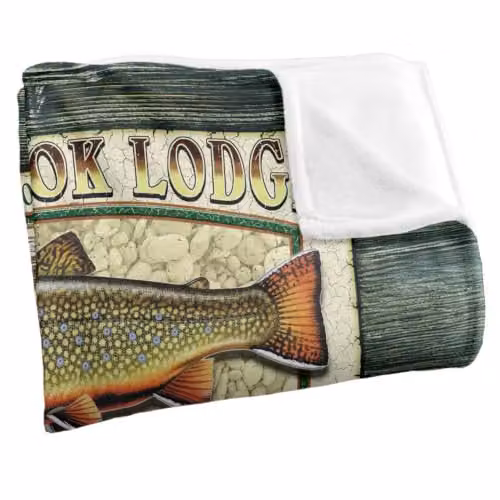 JQ Licensing Two Brook Lodge Sign Silky Touch Super Soft Fleece Throw Blanket, Multicolour, W: 91 cm, D: 147 cm – 2
