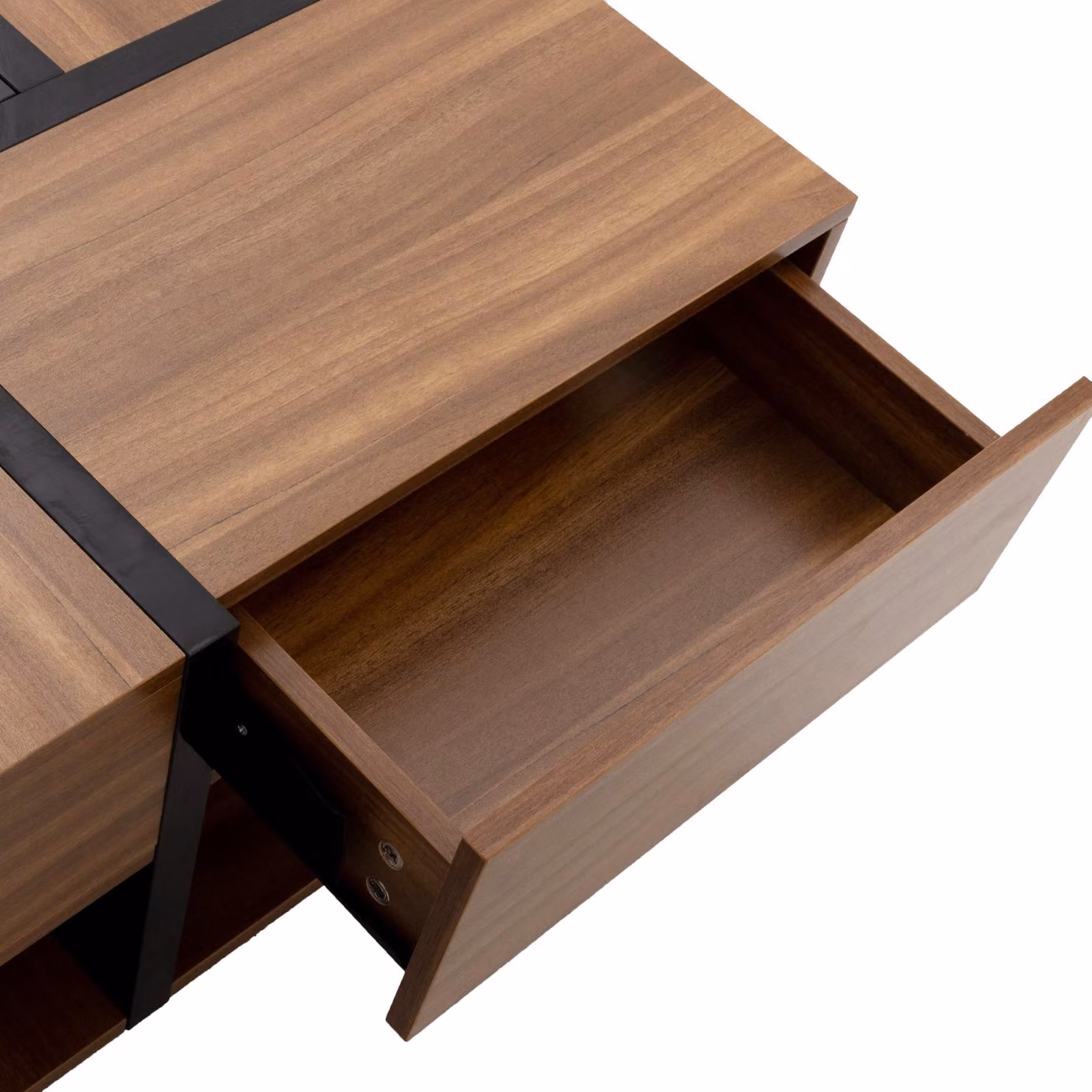 Aosom.UK Square Wooden Coffee Table with 4 Drawers and Bottom Storage, Natural Brown, W: 78 cm, D: 78 cm, H: 36 cm – 4