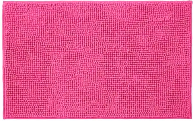 Allure Bath Fashions Chenille Bobble Microfibre Bath Mat, Pink, W: 60 cm, D: 90 cm