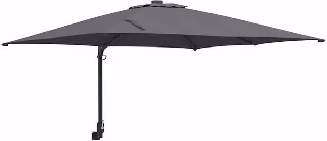 Berkfield Home Large Outdoor Umbrella in Anthracite with Polyester Canopy and Powder-Coated Steel Frame, W/D/H: 300 x 300 x 230 cm