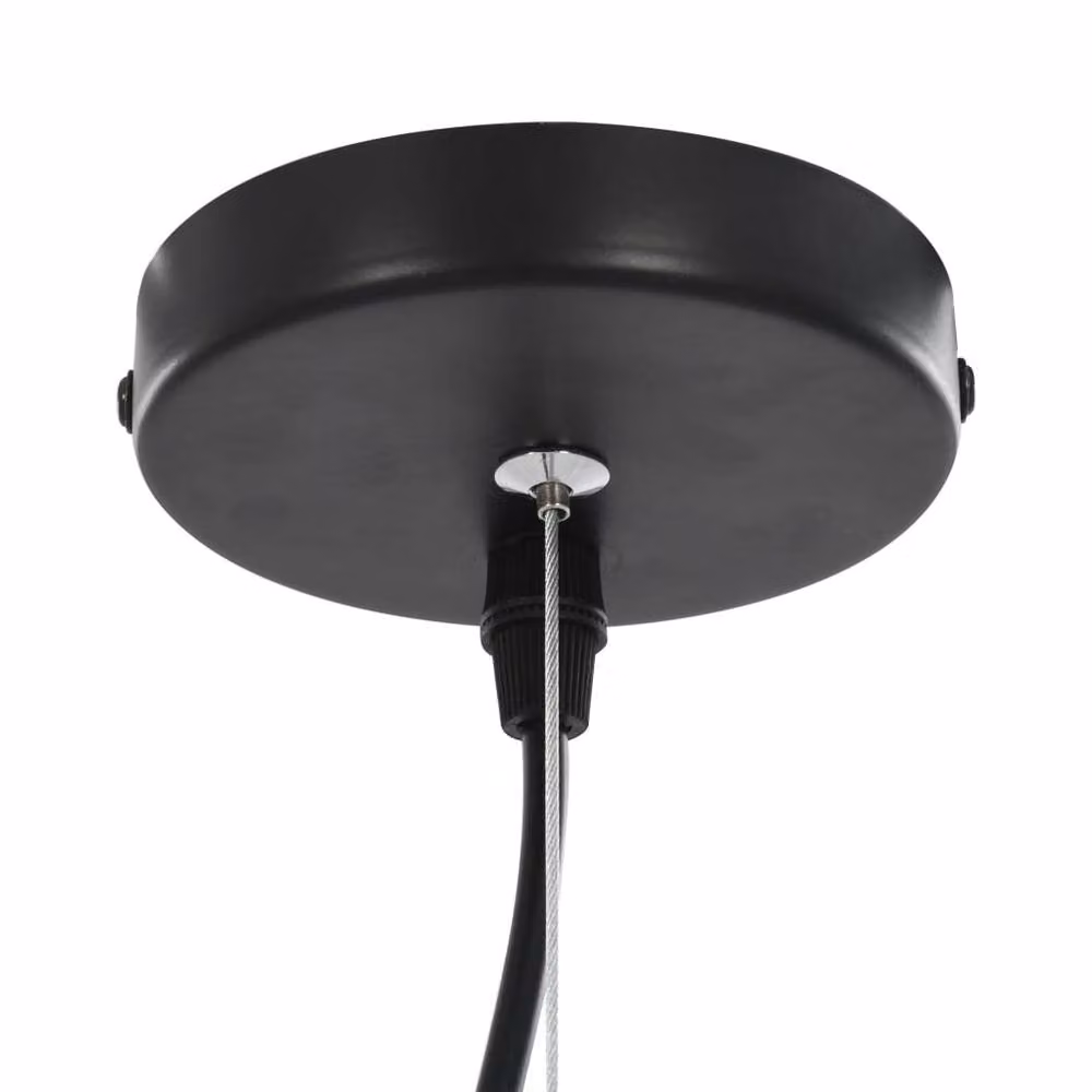 Berkfield Home Set of 2 Modern Semi-spherical Metal Ceiling Lamps in Black and Gold, Diameter: 40 cm, E27 – 6