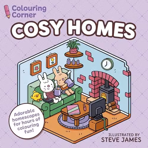 Arcturus Colouring Corner Cosy Homes Multicolour Paper Colouring Book