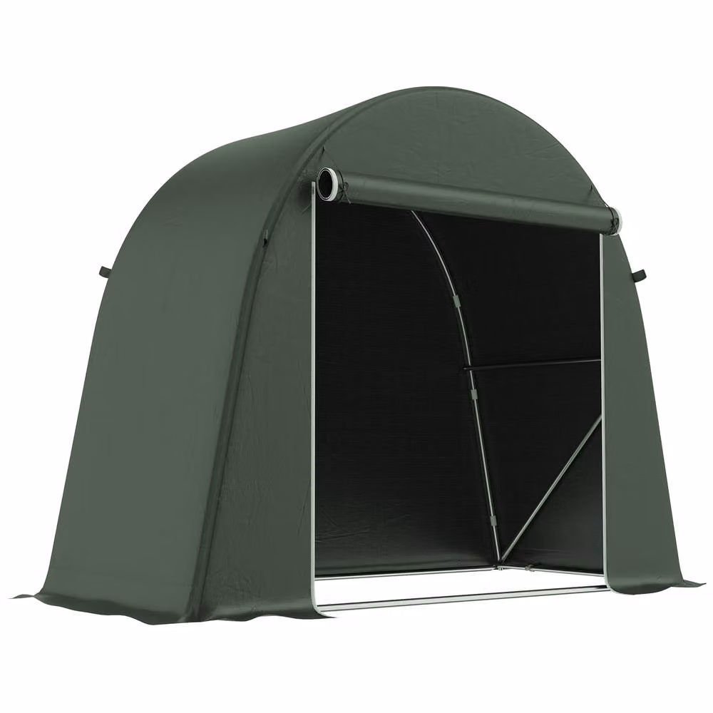 Rolipo Waterproof Bike Storage Tent with Galvanised Steel Frame, Green, W: 243.84 cm, D: 121.92 cm, H: 121.92 cm – 2