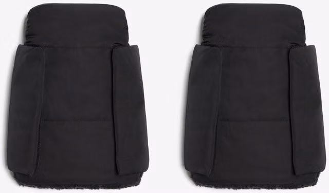 Tiba + Marl Universal Buggy Handmuffs in Black Quilted Fleece and Polyester