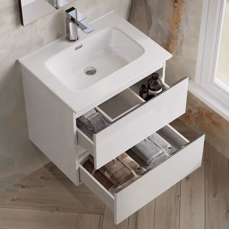 Banyetti Vatilla 600mm Wall Hung Vanity Unit with Athena Basin, Gloss White – 3